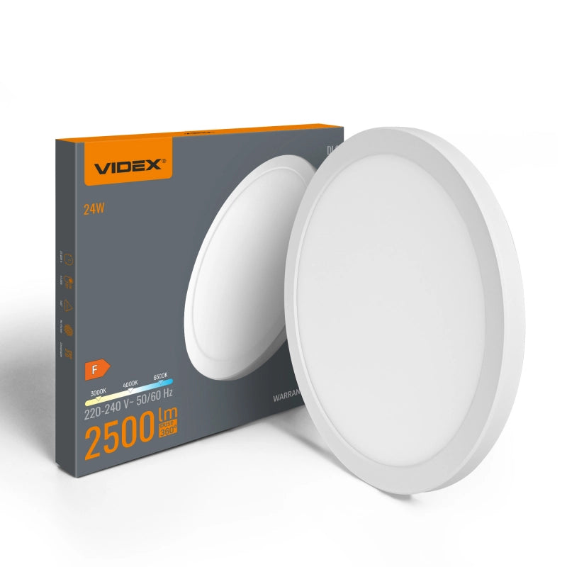 Plafoniera LED rotonda 24W 3CCT bianca Videx DL6R