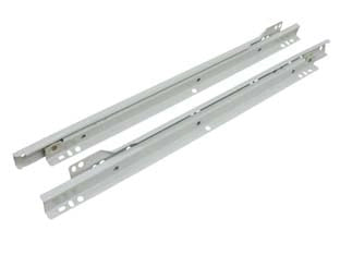 GUIDE SCORREVOLI PER CASSETTO IN ACCIAIO VERNICIATO BIANCO- - cm.55 - 3 coppia QUALITY