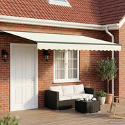 Cornice per Tenda Manuale con LED Crema e Antracite 4,5 × 3,5 m 3420896