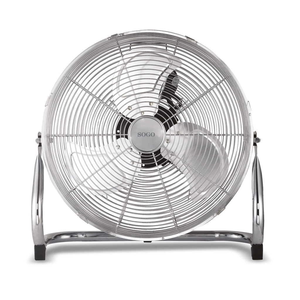 Ventilatore da terra industriale 40cm, 3 velocità pale alluminio 45W, inclinazione regolabile casa ufficio - SOGO