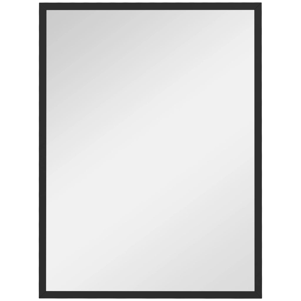 Specchio con Ganci ¨C Minimal ¨C Nero, Vetro e MDF, 60x80 cm