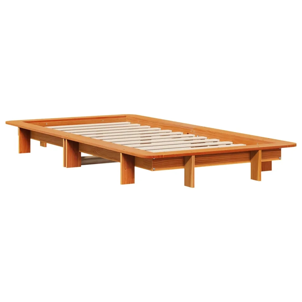 Letto singolo | Letto per adulti | Letto senza Materasso Marrone Cera 90x190 cm in Legno di Pino