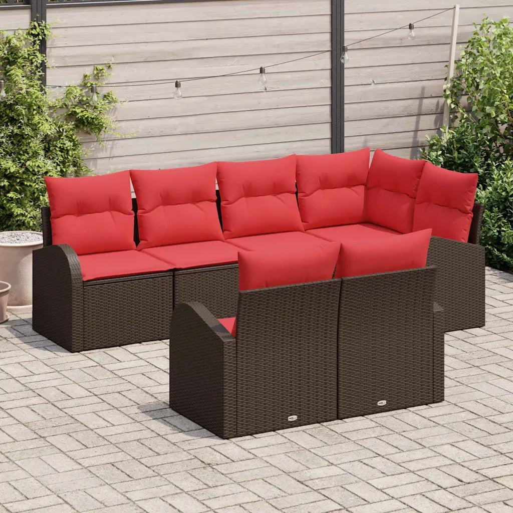 Set Divano da Giardino Marrone polyrattan 3346084