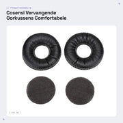 Sostituzione Orecchini - Cuscini Cappello - Cotone - Nero - 2 Pezzi - 8,8 x 8,8 x 1,5 cm - Cuscino Cappello