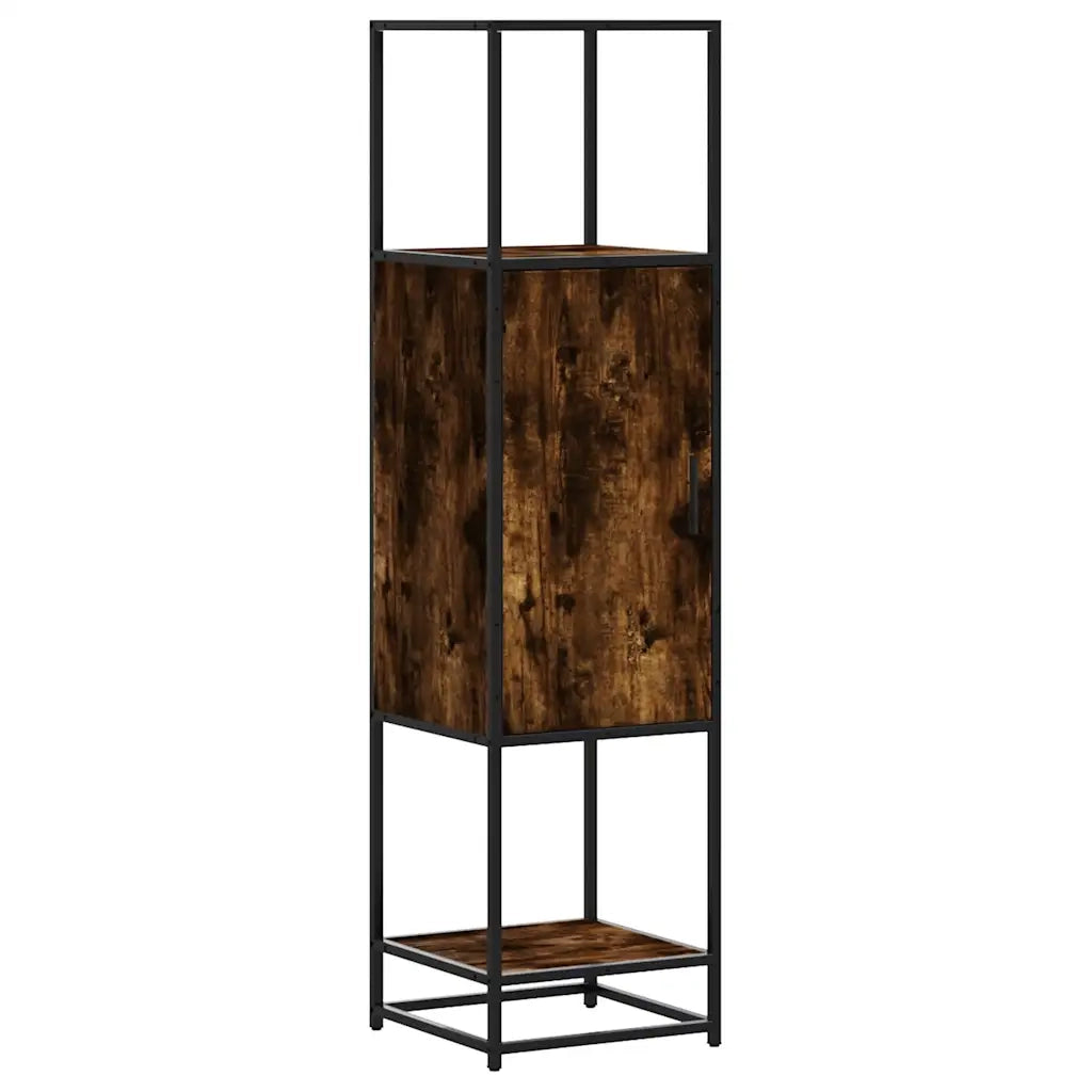 Credenza-Buffet-Armadio da cucina Rovere Fumo 35,5x35x139 cm Legno Multistrato Metallo 450850