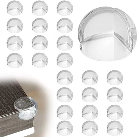 Protezione angolare 25 pezzi - Cornice trasparente - Autoadesivo - Materiale PVC ecologico - Materiale siliconico morbido - Protezione angolare