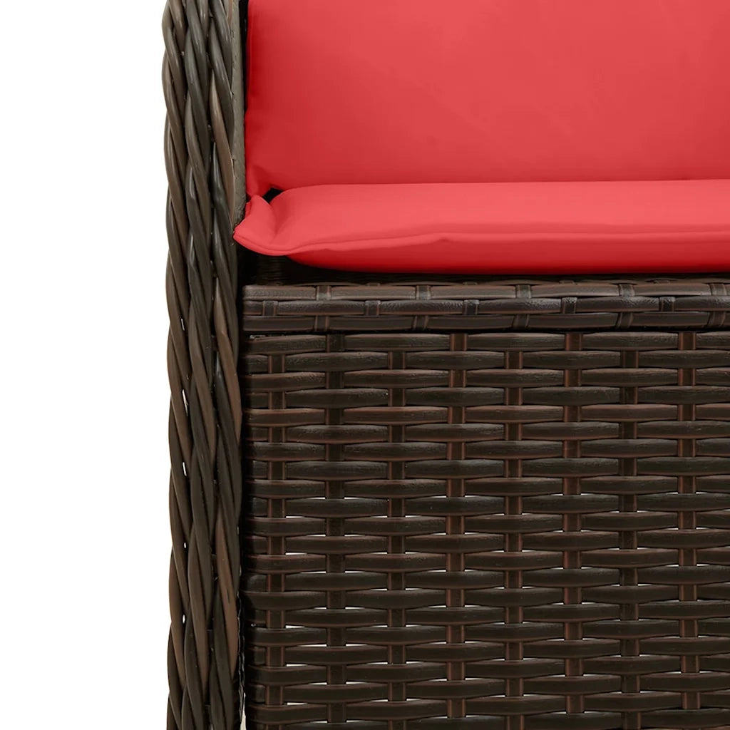 Panchina da giardino Marrone polyrattan 3394464