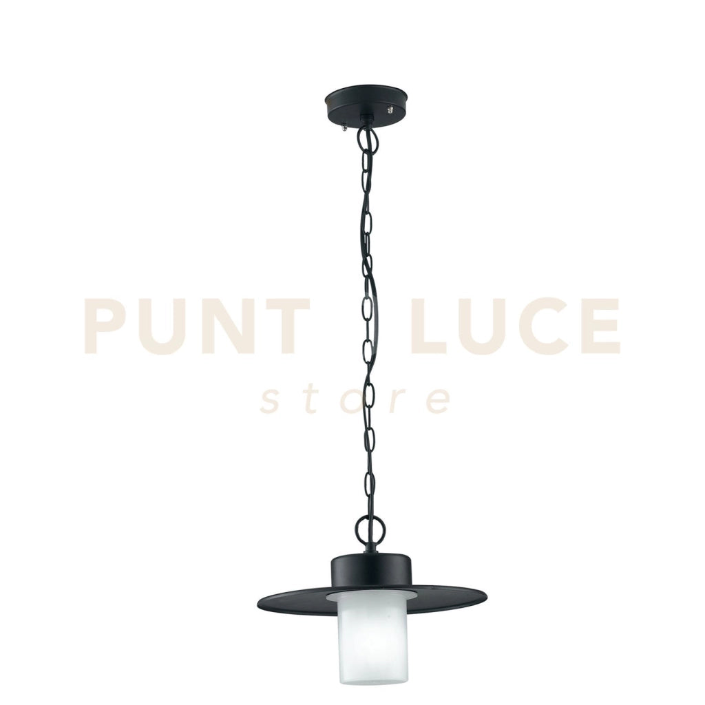 SOSPENSIONE YORK NERA 1 LUCE ATTACCO E27 IP44 30X80CM