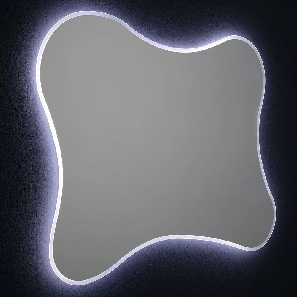 Specchio sagomato 120x90 con cornice led
