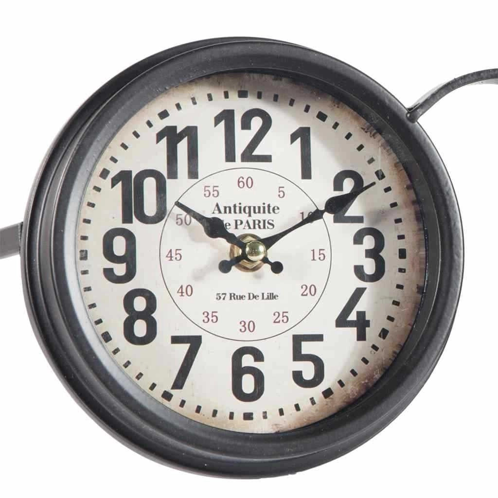 Orologio da tavolo doppio nero 34x21x15