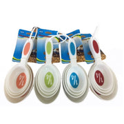 Trade Shop - 4 Cucchiaini Misurini Di Precisione Da 59 Ml A 237 Ml In Plastica Dosatori Dolci -