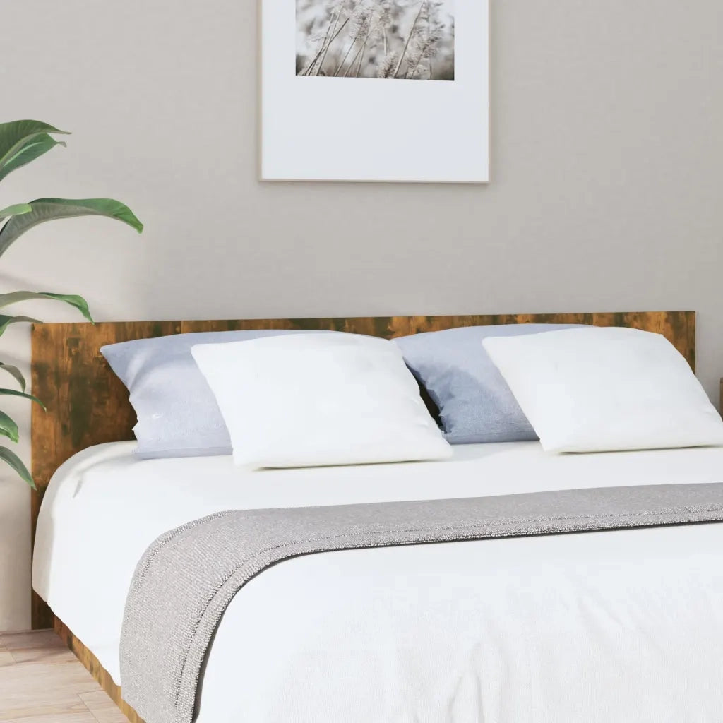 Testiera | Testata Letto Rovere Fumo 200x1,5x80 cm in Legno Multistrato