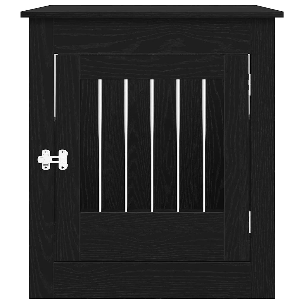 Mobile per cuccia per cani Rovere Nero 64,5x80x71 cm in legno ingegnerizzato CFW1597141