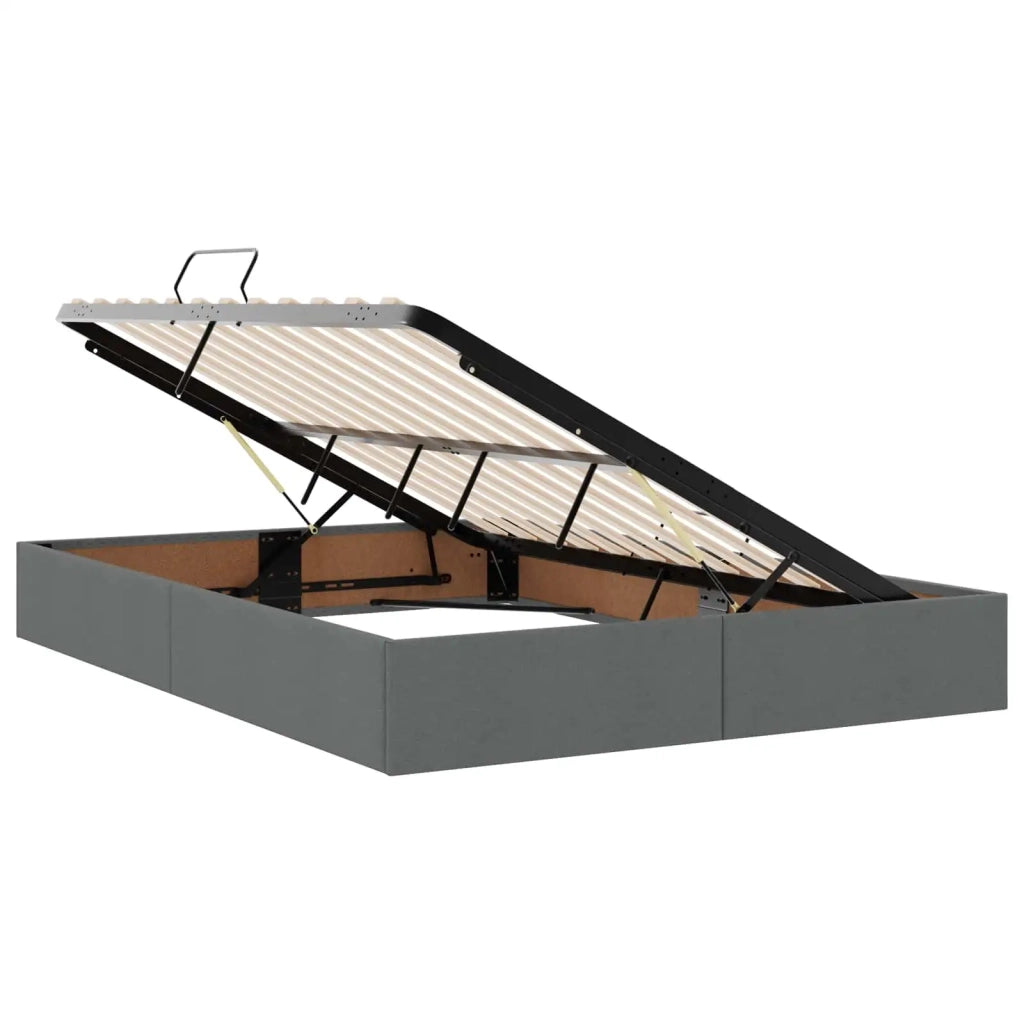 Letto con contenitore e materasso Grigio scuro 140 x 190 cm 3370225