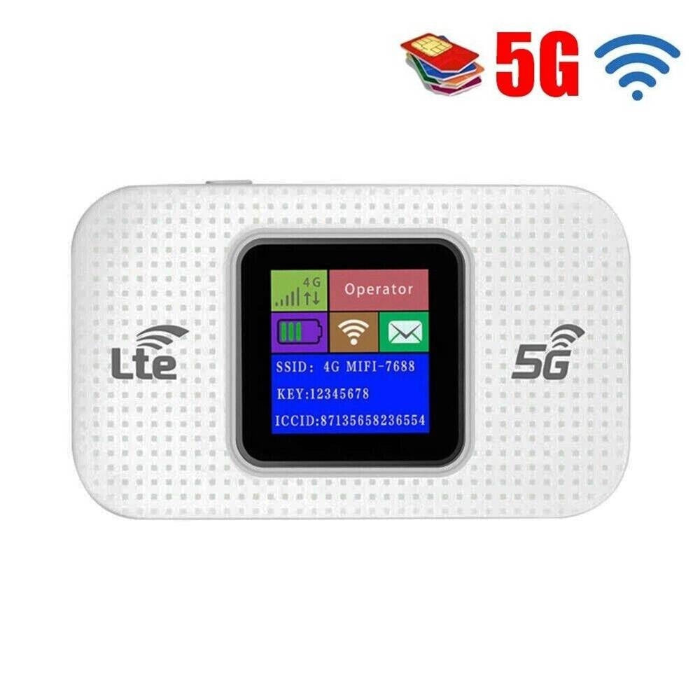 Trade Shop - Modem Wifi Portatile 4g / 5g Router Mobile 150 Mbps Hotspot Con Display Led -