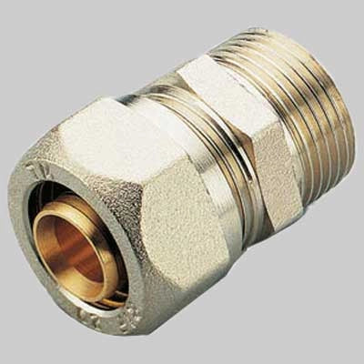 RACCORDO A COMPRESSIONE DIRITTO MASCHIO TIEMME  16 x 1/2     TIEMME