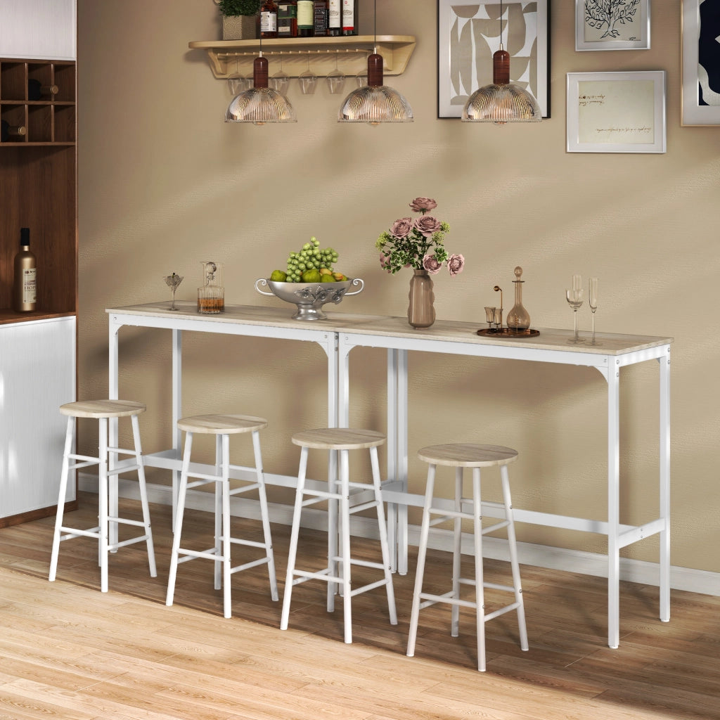 Tavolo da bar ¨C Minimal ¨C bianco, metallo, 2 persone