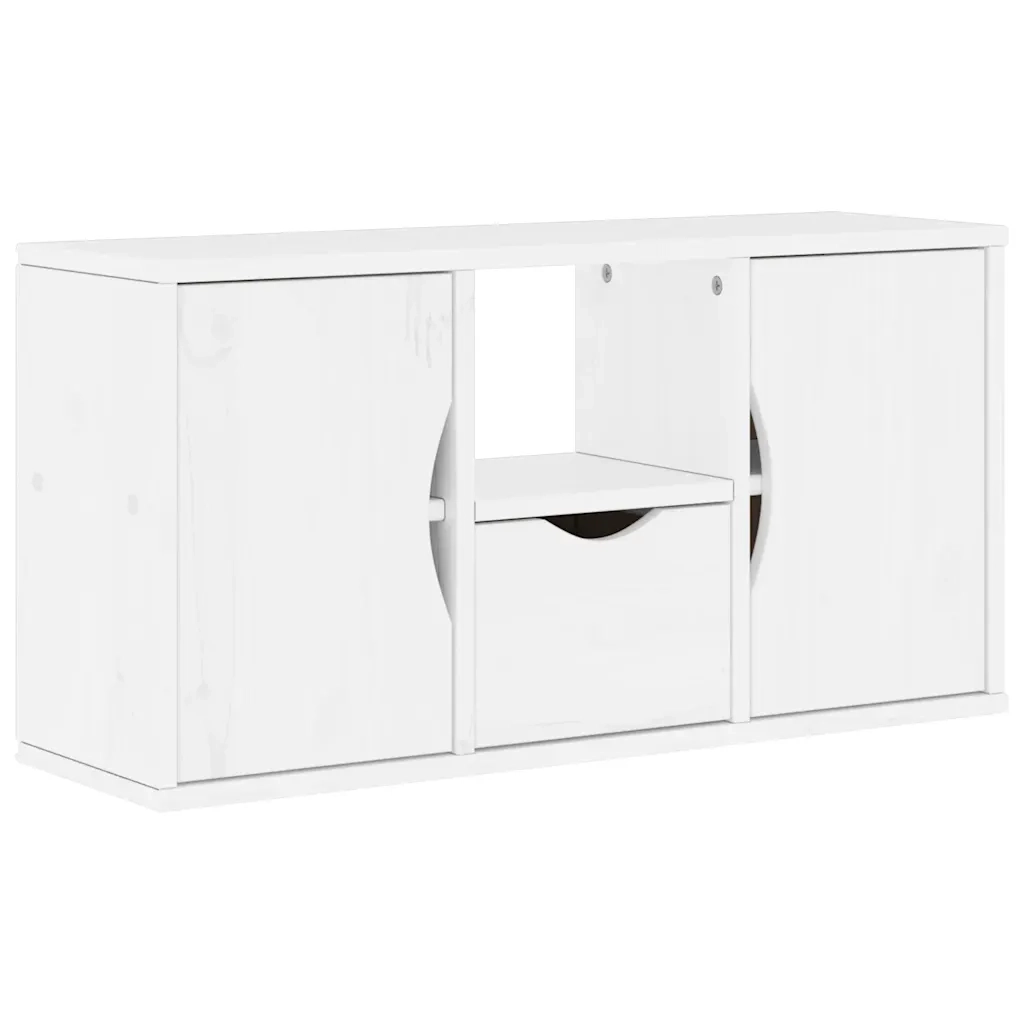 Mobile TV | Armadietto TV | Mobile Porta TV con Cassetto ODDA Bianco 79x24x40 cm