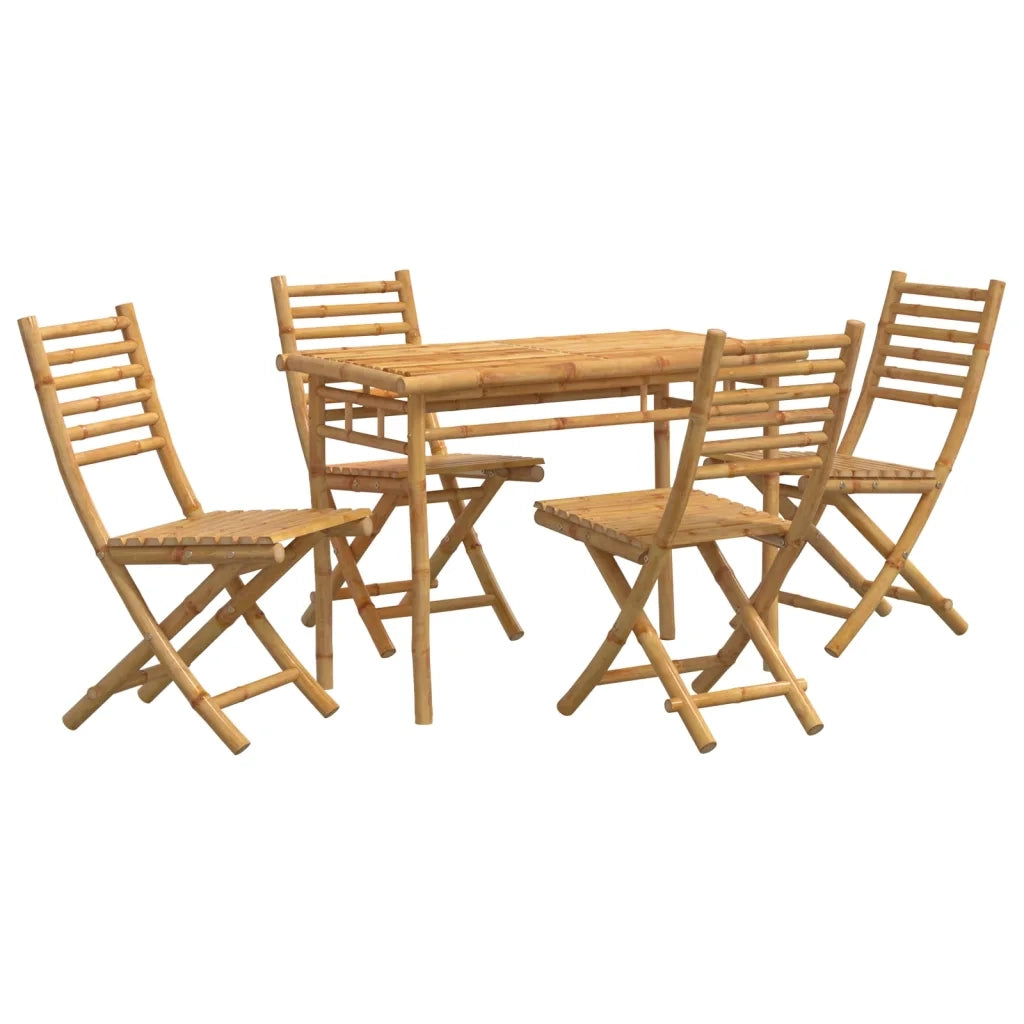 Set da Pranzo da Giardino 5 pz in Bambù