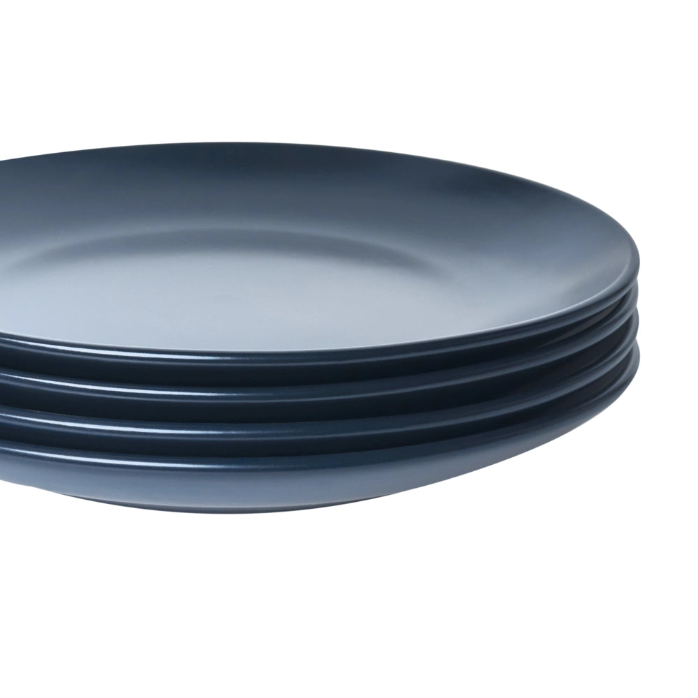 Set di 18 piatti in gres blu con finitura smaltata a mano per 6 persone cucina e sala da pranzo