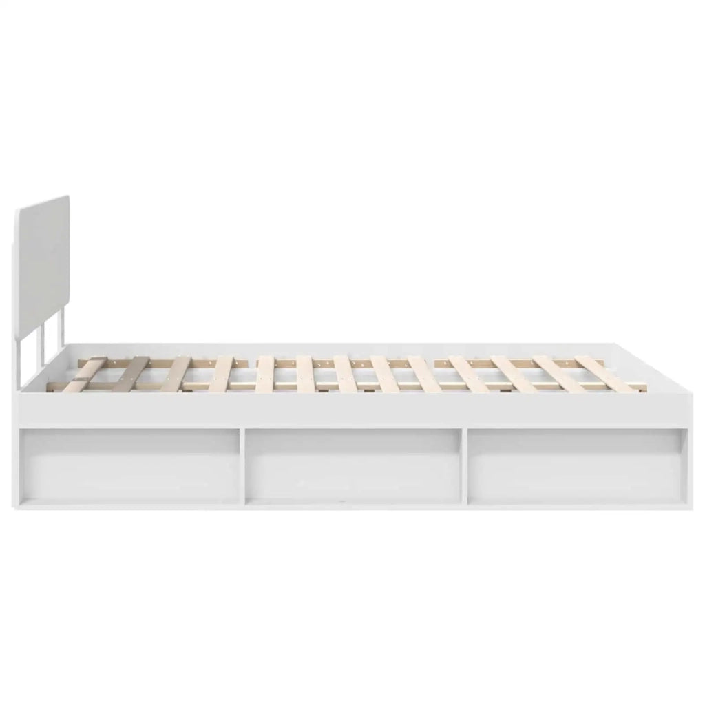 Struttura del letto-Giroletto-Rete del Letto Bianco 140 x 190 cm Pino massello 856920