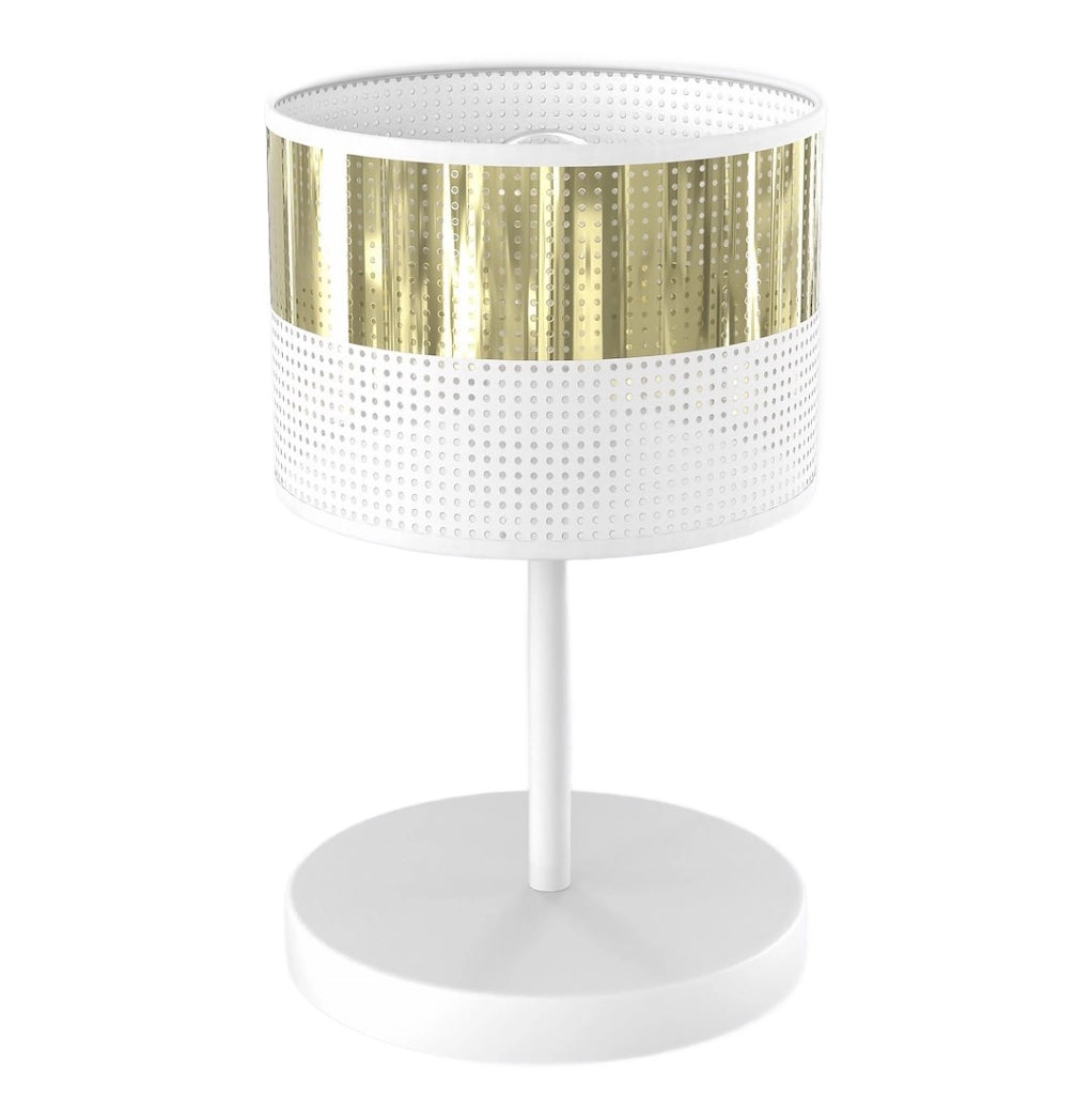 Lampada da tavolo LUX bianco oro E27 Emibig