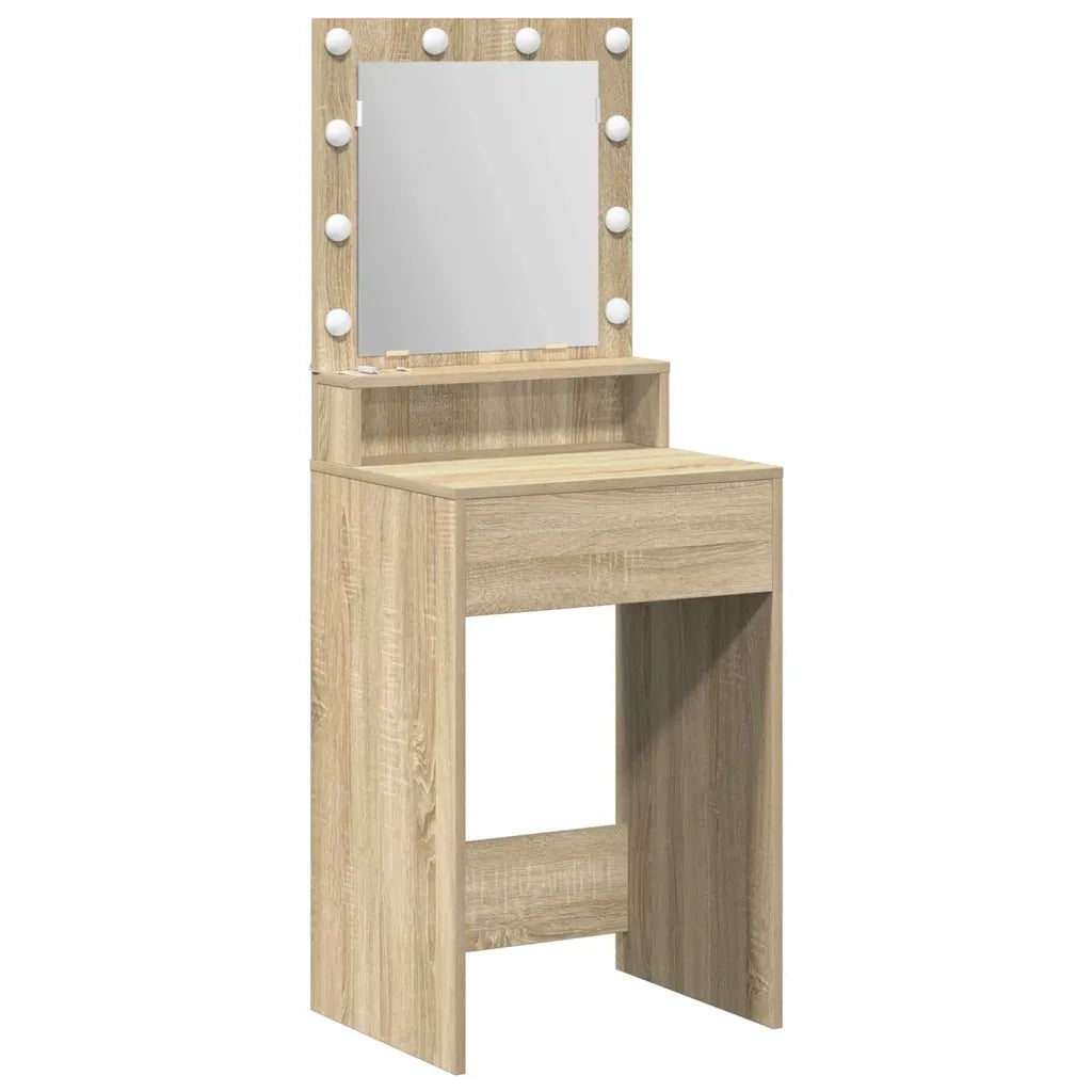 Toeletta | Tavolo da Trucco con lo scaffale Rovere Sonoma 50 x 41 x 135 cm