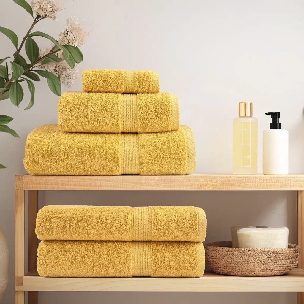 Asciugamani Premium SOLUND 10 pz Oro 30x30 cm 600 g/m² 137277