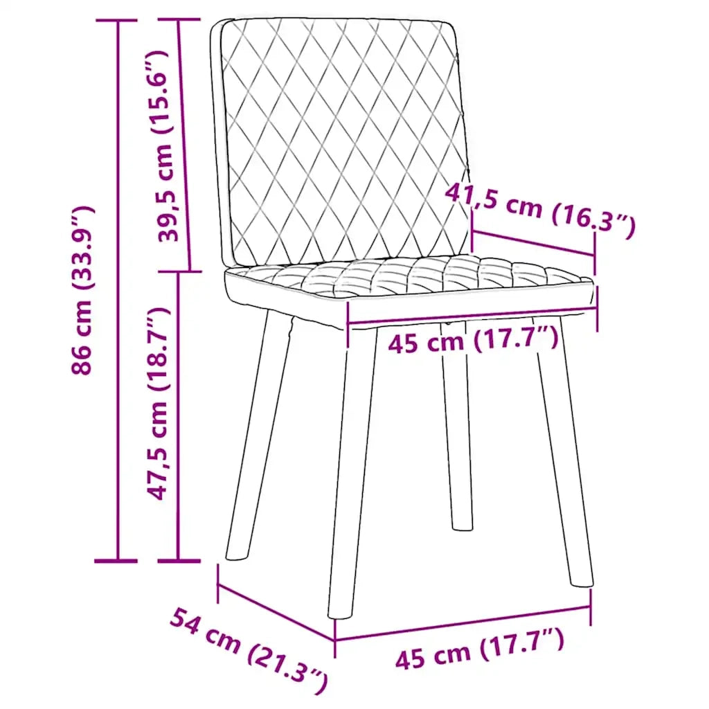 Sedie da Pranzo 4 pz Nere in Tessuto 3315223