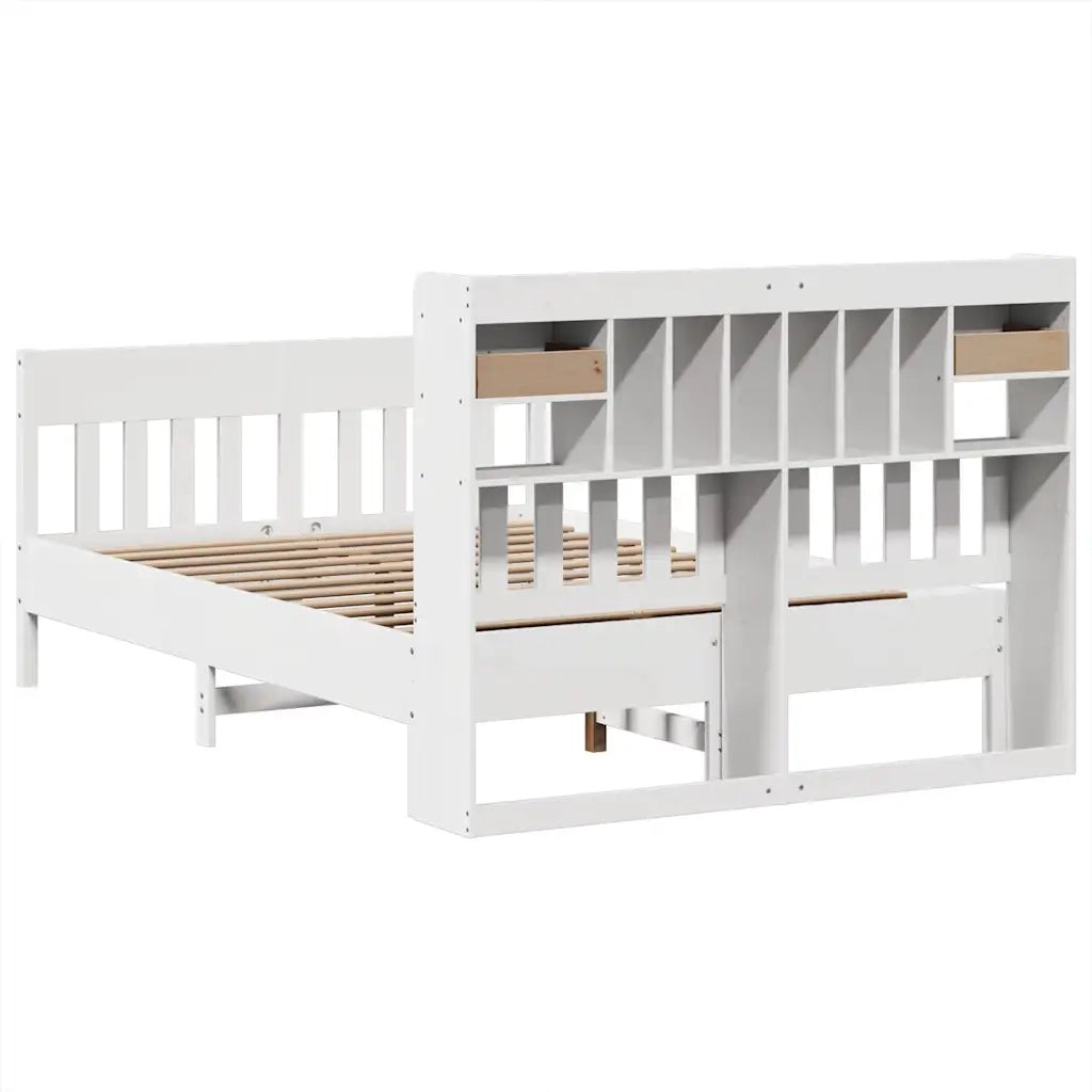 Giroletto senza Materasso Bianco 150x200 cm Legno Massello Pino 3323258