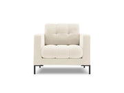 Cosmopolitan Design - Poltrona "Bali" in velluto beige chiaro 