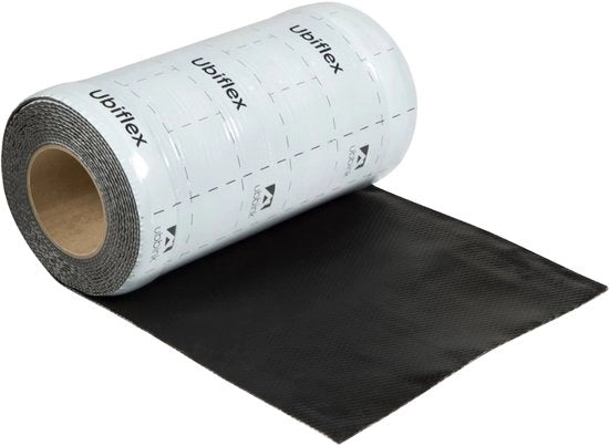Loodvervanger vulkaniserend con doppia striscia adesiva 300mm x 10m - nero