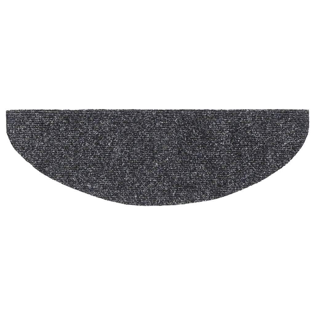 Tappetini per scale autoadesivi 5 pz | Gradini per Scale 65x21x4 cm Grigio scuro Semicircolari Grandi