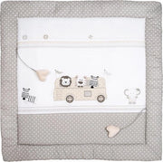 Asciugamano per lettino per bambini - 2 pezzi - 100% cotone - Coperta 80 x 80 cm - Cuscino 40 x 35 cm - Disegno d'animale
