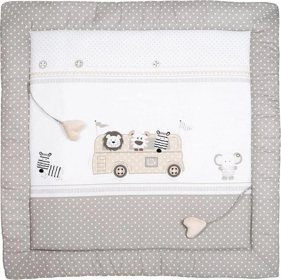 Asciugamano per lettino per bambini - 2 pezzi - 100% cotone - Coperta 80 x 80 cm - Cuscino 40 x 35 cm - Disegno d'animale