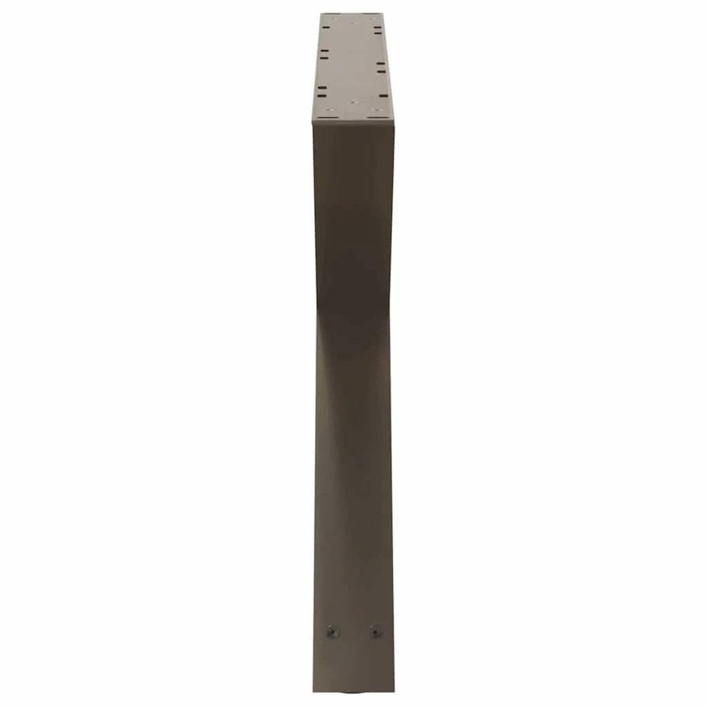 Set di 2 gambe regolabili per tavolino da caffè 70 x 42-43,3 cm design moderno acciaio naturale 02_0057001