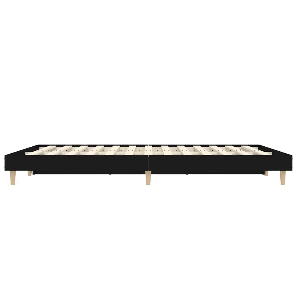 Letto matrimoniale | Letto per adulti | Giroletto Nero 120x190 cm in Legno Multistrato