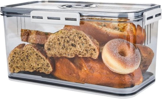 Contenitore per Pane con Coperchio a Pressione per Magazzino Cucina | Contenitore per Pane Ampio per Pane Fatto in Casa e Biscotti | Contenitore per Pane per Panificio