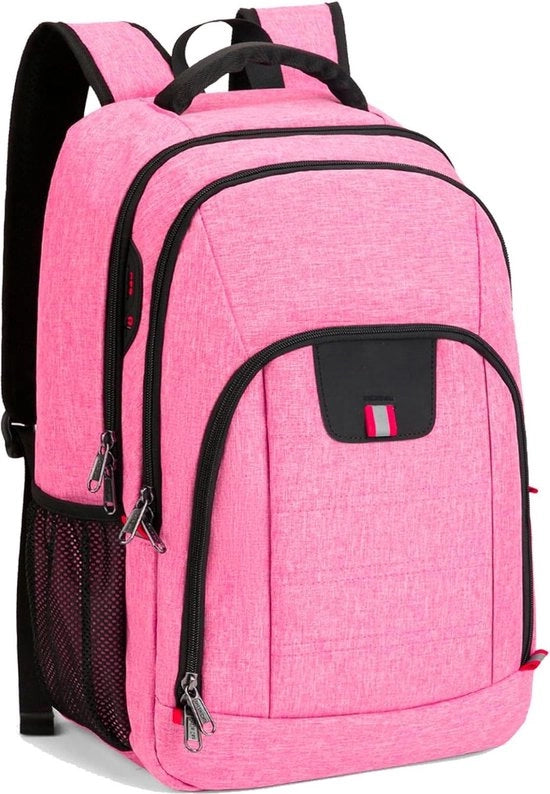 Borsa Laptop Extra Grande con Protezione Antifurto per Viaggi d'Impresa con Porta Ricarica USB Rosa 15.6 Pollici