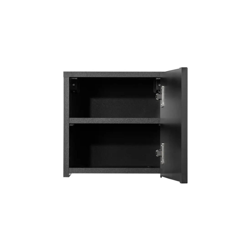 Mobile alto per il bagno VANO – 1 porta – Nero opaco – L30 × P18 × H30 cm – Da appendere