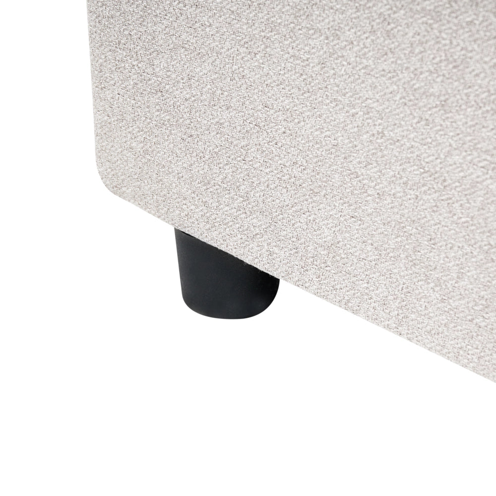 Letto matrimoniale in Tessuto beige chiaro con Cassetti 160 x 200 cm Design tradizionale