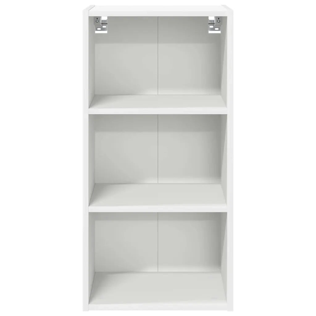 Mobiletto a parete moderno con ampio spazio contenitivo 40 x 29,5 x 80 cm legno composito bianco 02_0053481