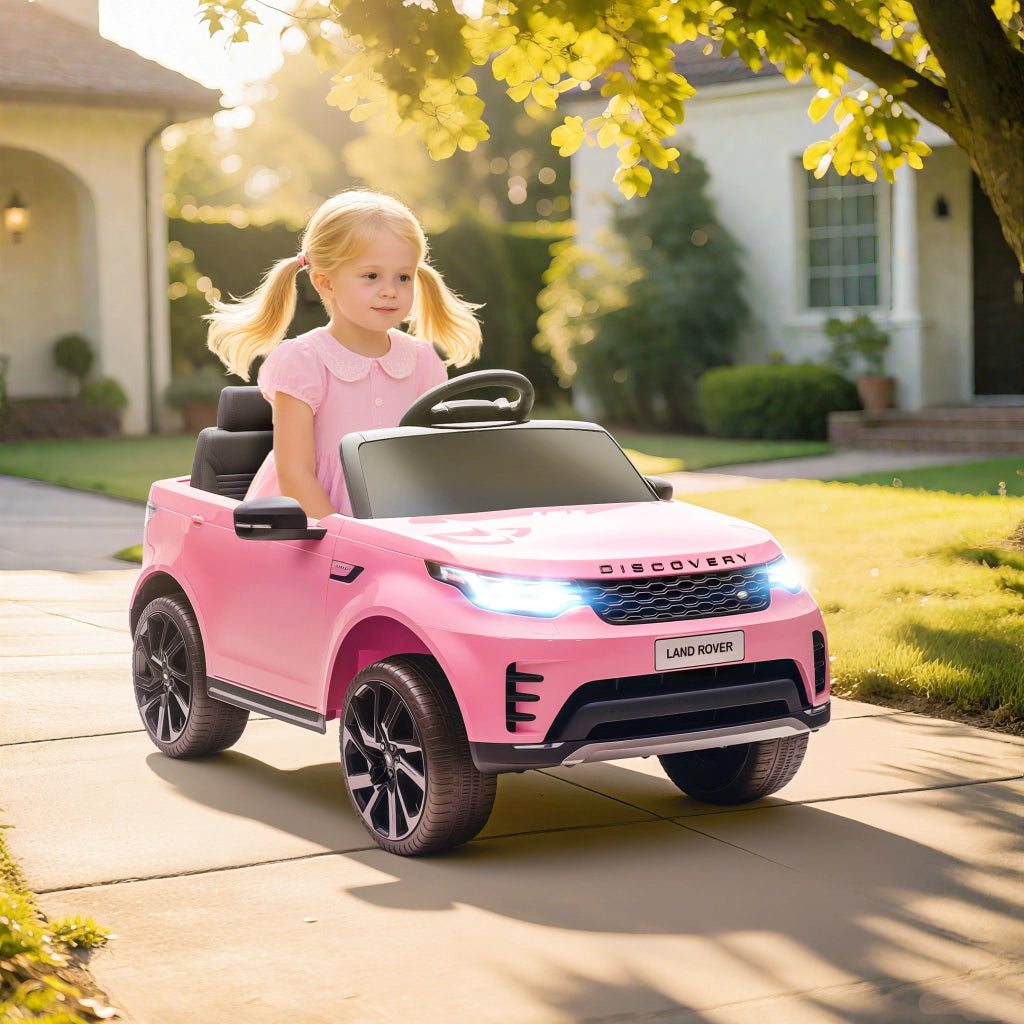 Auto elettrica per bambini Land Rover Discovery 12V - Xylo - rosa, telecomando 2.4G, 105x68.5x58cm