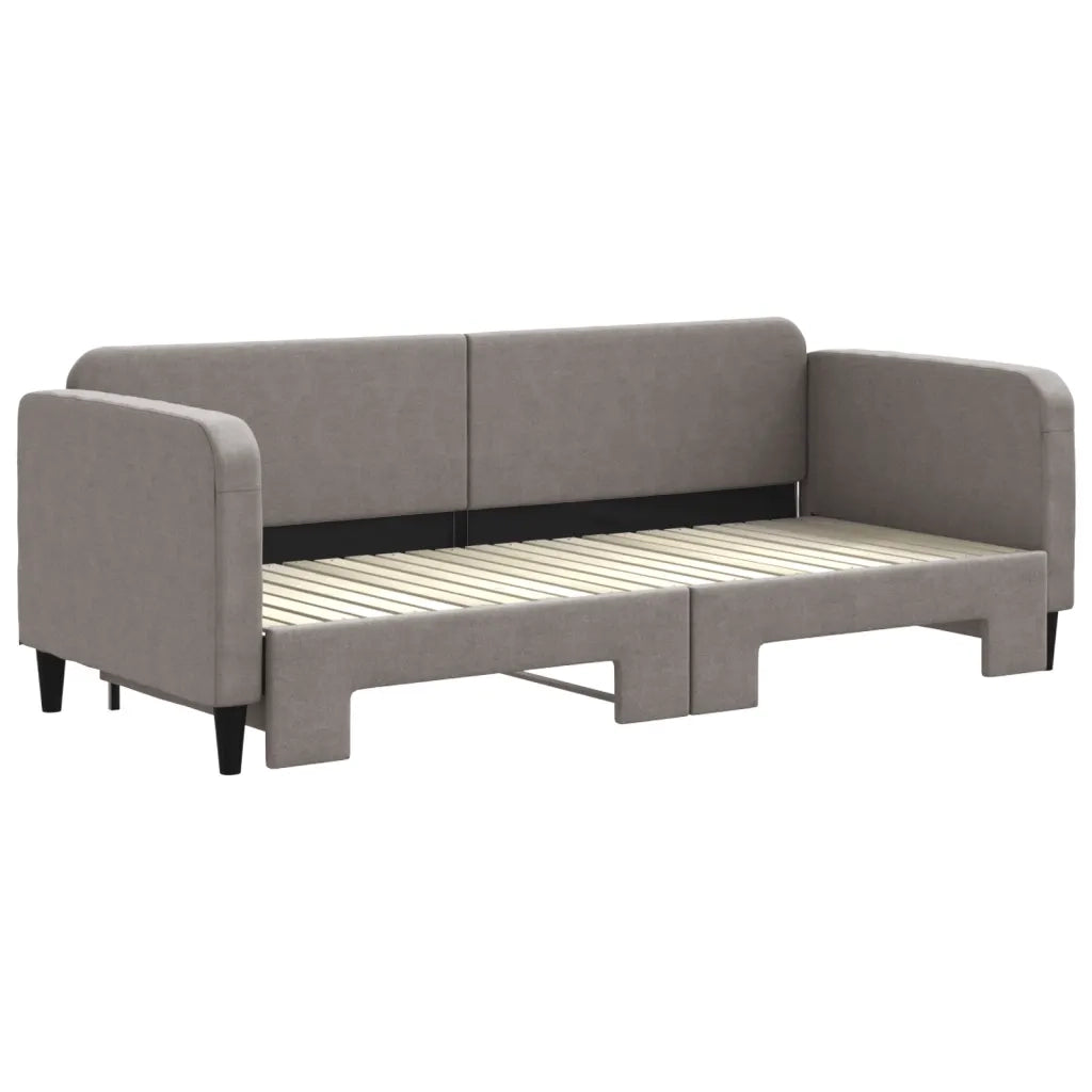 Divano Letto con Letto Estraibile Tortora 80x200 cm Tessuto 3196814