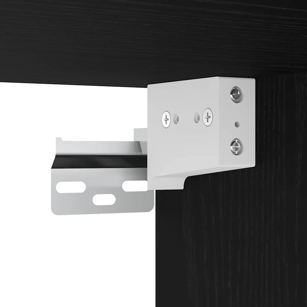 Set mobile TV Montaggio a parete Rovere Nero Legno multistrato 3333059