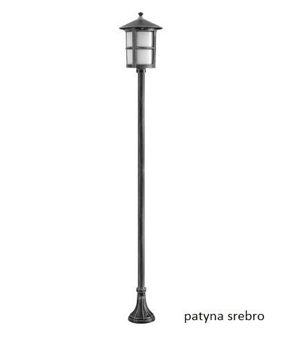 Lampione da giardino SU-MA Cordoba 151cm E27 nero IP23