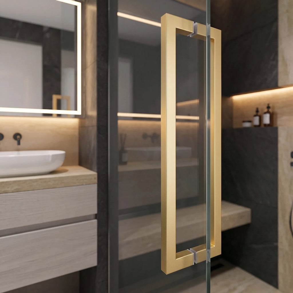 Maniglia Per Porta Doccia Rea 01 Brushed Gold