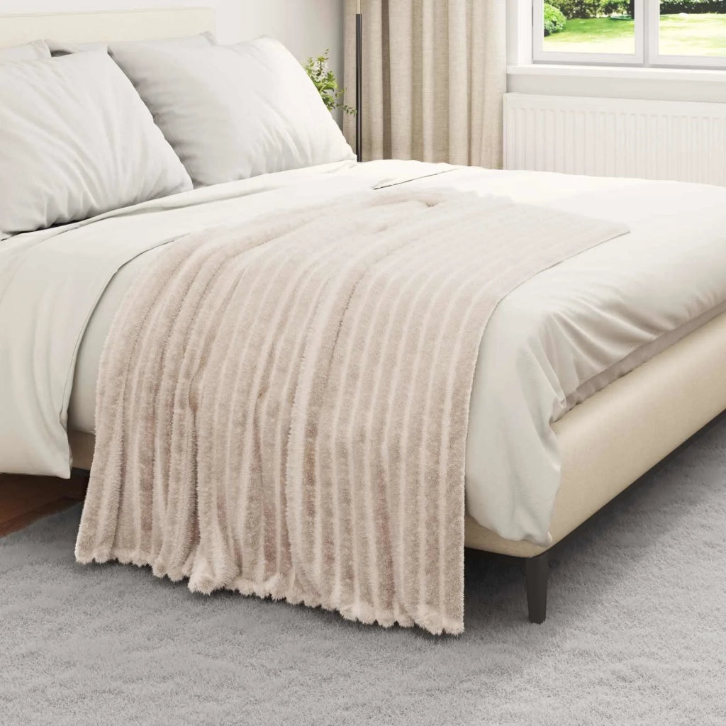 Coperta Beige 150 x 130 cm Panno 42016821