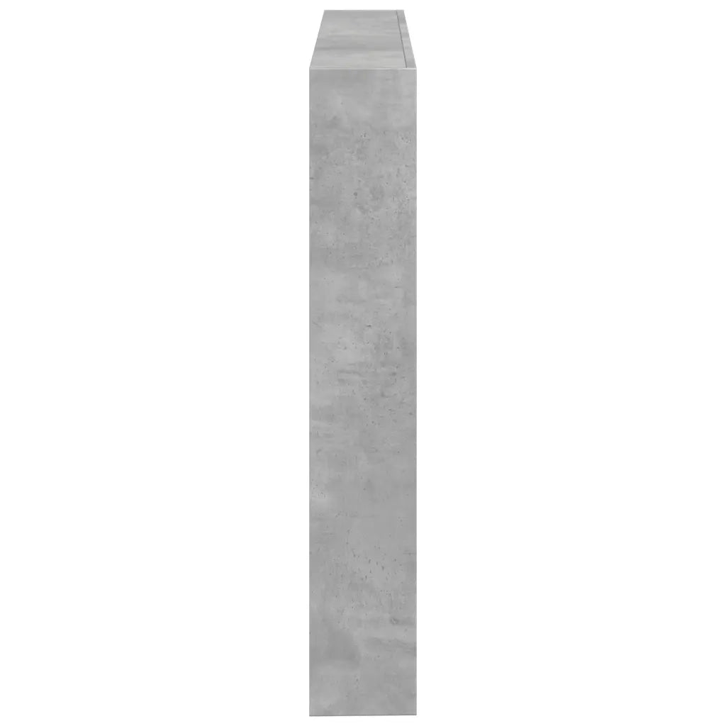 Testiera | Testata con Contenitore a LED Grigio Cemento 140x17x102 cm
