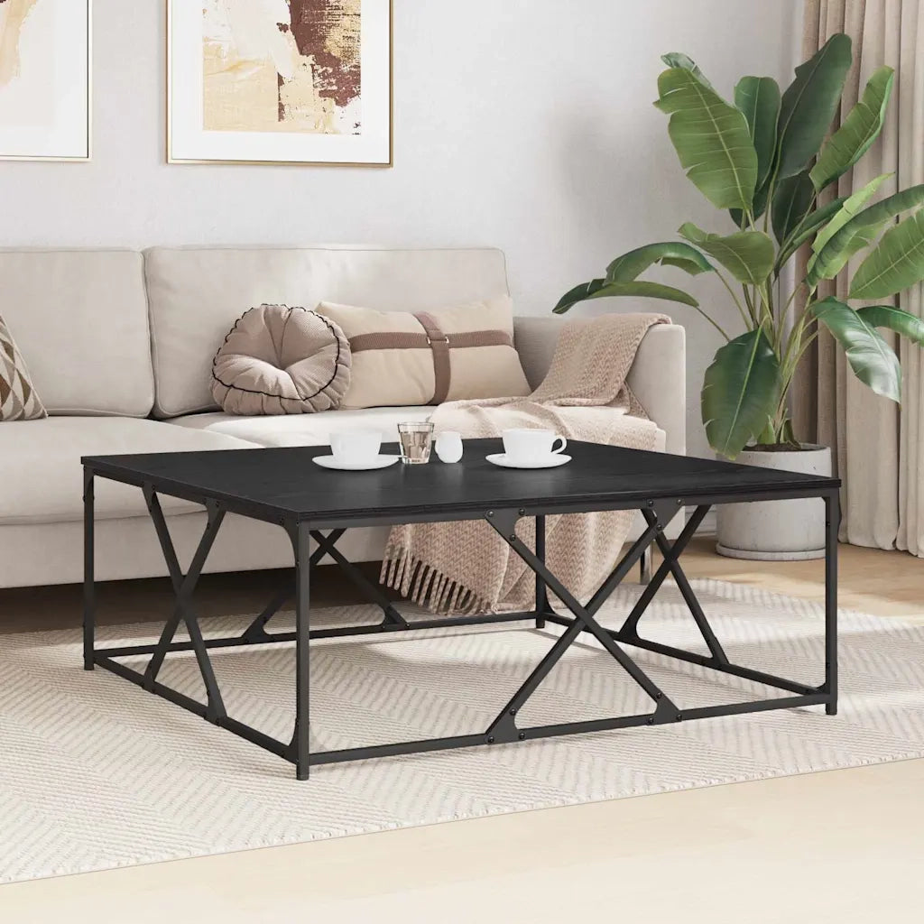 Tavolino da salotto | Tavolino da caff¨¨ | Tavolino da Soggiorno Rovere Nero 100 x 100 x 40 cm